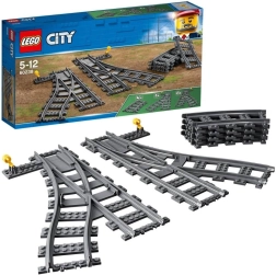 Aiguillages LEGO City pour rails de train