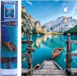 Peinture au diamant Lac de montagne 30x40cm