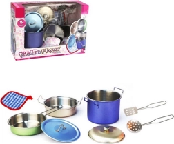 Ensemble de cuisine en métal pour enfants, 8 pièces
