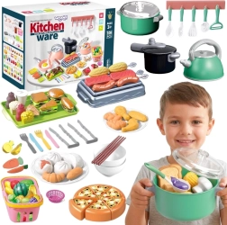 Ensemble de cuisine WOOPIE pour cuisiner et découper 108 pièces – vert