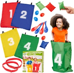 Kit d’animation sportive pour enfants 4 en 1 pour jeux de plein air