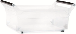 Boîte de rangement en plastique avec roulettes 30 l NUK, transparente