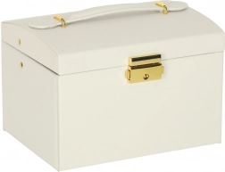 Boîte à bijoux avec tiroirs et miroir, blanc