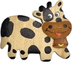 Magnet en bois – grande vache