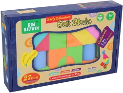 Cubes en mousse souples colorés pour les tout-petits – lot de 27 pièces en boîte