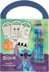 Carnet de coloriage créatif DISNEY STITCH avec crayons de cire et activités