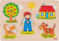 Puzzle à encastrer en bois Maison GOKI