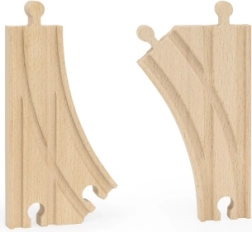 Aiguillages en bois longs, lot de 2 pièces