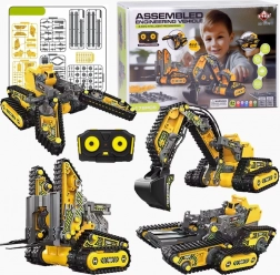 Kit 4 en 1 Petites machines de construction télécommandées 176 pièces