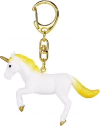 Porte-clés MOJO licorne sautant avec détails dorés