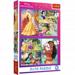 Puzzle 2x70 Disney Princesses Jours de Conte