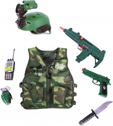Ensemble militaire pour enfants avec gilet et accessoires