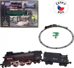 Ensemble de Train avec Locomotive à Vapeur sur Batterie avec Lumière et Son