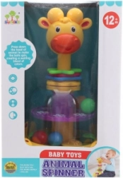 Toupie à billes Girafe – jouet interactif rotatif pour bébés 12 m+