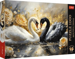 Puzzle TREFL Premium Plus : magnifiques cygnes 1000 pièces