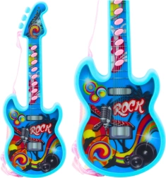 Guitare électrique pour enfants avec mélodies et gamme de solmisation bleue