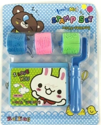 Set de rouleaux tampons avec sous-main, 3 motifs