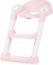 Abattant de toilette avec marchepied Chipolino – Rose