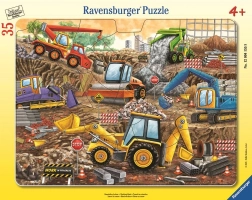 Puzzle Ravensburger Machines de construction - 35 pièces
