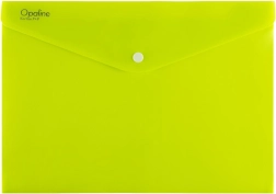 Pochette à bouton-pression Opaline, A4, vert citron