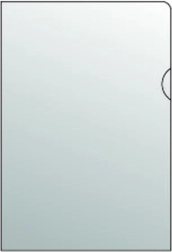 Pochette transparente pour documents A4 en L, PVC, 180 microns