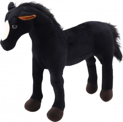 Cheval en peluche noir 40 × 37 cm