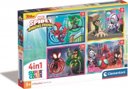 CLEMENTONI Puzzle Spidey et ses formidables amis 4-en-1 (12+16+20+24 pièces)