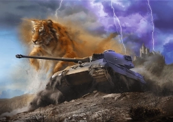 Puzzle TREFL Premium Plus World of Tanks : Tiger II 1000 pièces