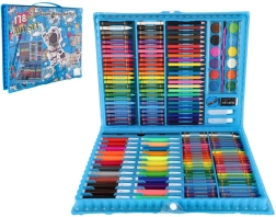 Boîte artistique créative espace – coffret de peinture 178 pcs dans une mallette en plastique
