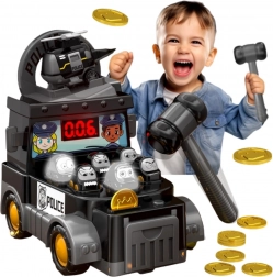 Woopie jeu d’adresse Tape la taupe – voiture de police avec accessoires