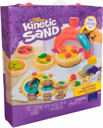 kinetic sand set pizza squishpizza – ensemble créatif avec four et outils