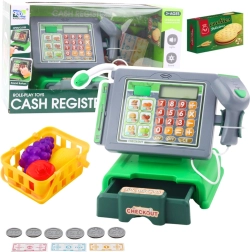 Caisse enregistreuse pour enfants avec accessoires, lumières et sons – vert
