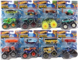 Camions Monstres Hot Wheels à l'échelle 1:64 avec voiture anglaise