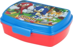 Boîte à goûter pour enfants SONIC bleu‑rouge 750 ml