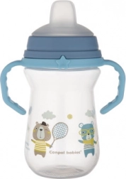 Canpol babies tasse anti-fuite avec bec en silicone 250ml bleu