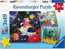 Ravensburger puzzle professions du royaume de la fantaisie, 3×49 pièces