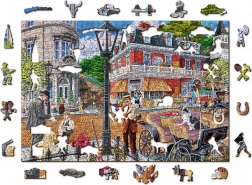 WOODEN CITY puzzle en bois double face Rue principale, 505 pièces