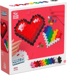 Plus-Plus puzzle selon les chiffres - cœur 250 pcs