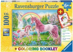 Puzzle Licornes magiques XXL 100 pièces + livre de coloriage RAVENSBURGER