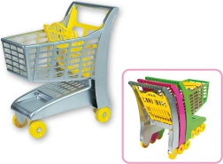 Chariot de courses avec siège gris