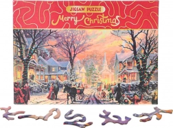 Puzzle Merry Christmas – rue enneigée 468 pièces