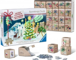 Calendrier de l’Avent puzzle RAVENSBURGER – Noël autour du monde, 24×54 pièces
