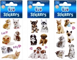 StickerBoo autocollants avec chiots et chatons (3 variantes) - 1 pièce