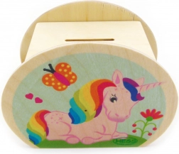 Tirelire en bois licorne HESS