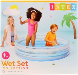 Piscine gonflable pour enfants 147 × 33 cm, bleue, 3 chambres