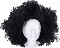 perruque noire pour carnaval et soirées à thème