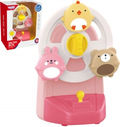 Mobile musical avec petits animaux – boîte à musique avec ventouse WOOPIE