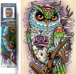 Peinture au diamant chouette sage 30x40 cm