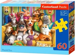 Puzzle 60 pièces animaux joyeux CASTORLAND