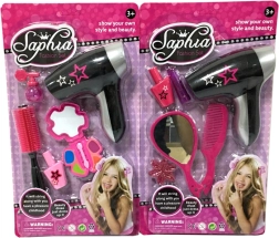 Coffret cosmétique pour enfants avec sèche-cheveux – jeu de coiffeuse et de maquillage